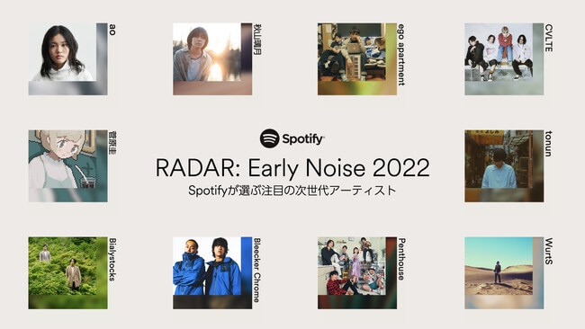 Spotify選出のネクストブレイクアーティスト「RADAR: Early Noise 2022」発表