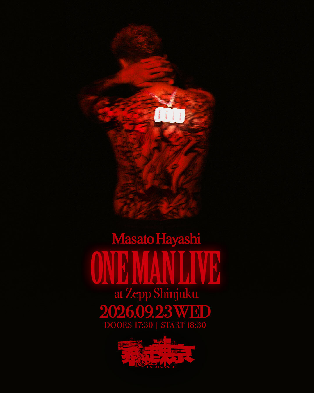 Masato Hayashiがキャリア最大規模のワンマンライブ「暴走東京」をZepp Shinjukuで開催決定(9/23)