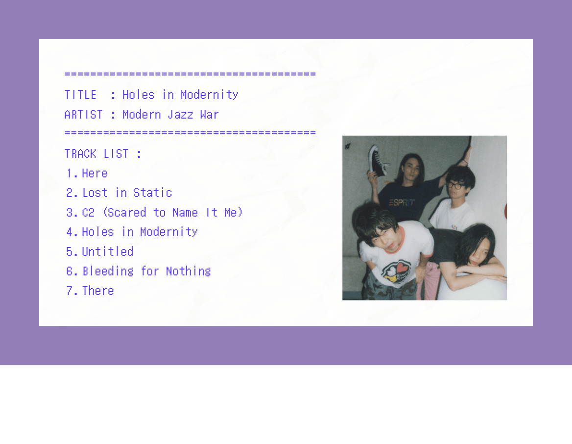 【セ・ラ・ノ#12】Modern Jazz War『Holes in Modernity』セルフライナーノーツ